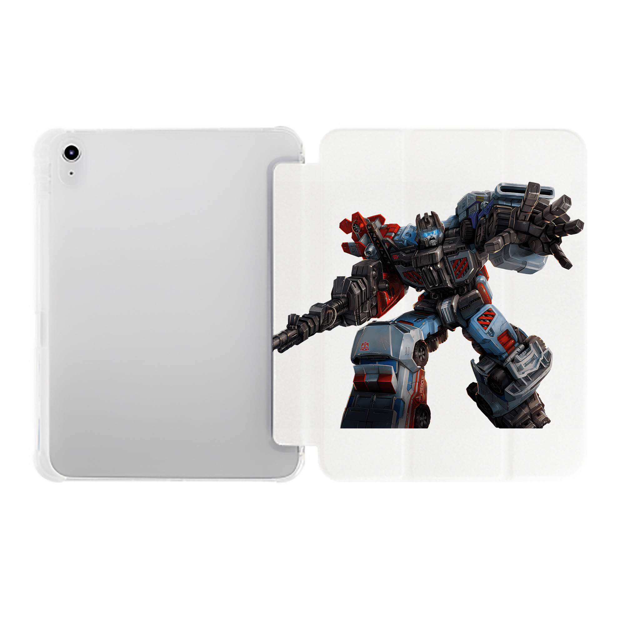 （画像用） Transformers トランスフォーマー IPad ケース ペン収納付き 三つ折りスタンド PUレザー×シリコン 対応機種9.5/10.5/10.9インチ